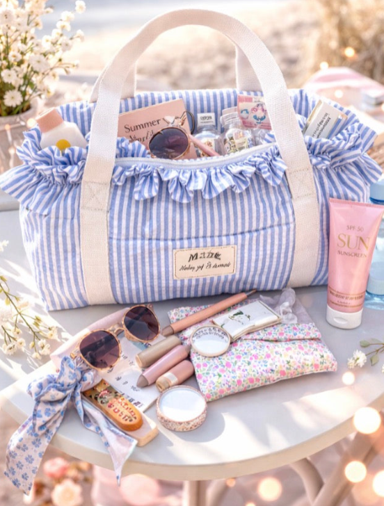 Sac Matelassé en tissu léger gaufré